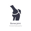 bones joint outline icon. isolated line vector illustration from human body parts collection. editable thin stroke bones joint