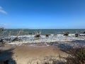 Boneyard Beach near Amelia Island, Florida USA on a bright sunny day Royalty Free Stock Photo