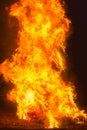 Bonfire burning man dummy in a white summer night Royalty Free Stock Photo