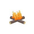 Bonfire burning vector type icon