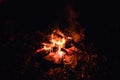 Bonfire campfire night fire flame. hot light