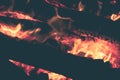 Bonfire campfire night fire flame. nature orange Royalty Free Stock Photo