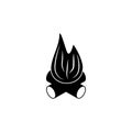 Bonfire campfire vector Icon Royalty Free Stock Photo