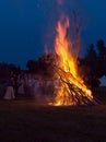 Bonfire at the end of solstice festival