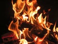 Bonfire fire heat hot flame burn incandescent wood fireplace ash