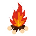 Bonfire icon isolated