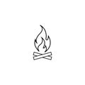 bonfire  icon Royalty Free Stock Photo