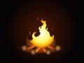 Bonfire illustration material Royalty Free Stock Photo