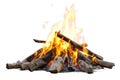 Bonfire Isolated on White Background Concept Outdoor Campfire Illustration Royalty Free Stock Photo