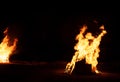 Bonfire at Jewish holiday of Lag Baomer, the day of commemorate the death of Rabbi Shimon Bar Yochai