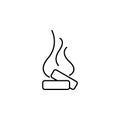 bonfire line icon. Element of camping icon for mobile concept and web apps. Thin line bonfire icon can be used for web and mobile