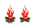 Bonfire logo. Isolated bonfire on white background