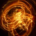 Bonfire Long Exposure Texture Red Lines in Dark Nature Background Hot Fire Orange Flame Royalty Free Stock Photo