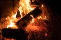 bonfire in the night, embers, wallpaper vintage, clouse up Royalty Free Stock Photo
