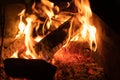 bonfire in the night, embers, wallpaper vintage, clouse up Royalty Free Stock Photo