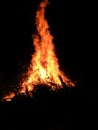 Bonfire night fire blazing away Royalty Free Stock Photo