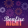 Bonfire night vector banner Royalty Free Stock Photo