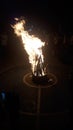 Bonfire in winter season in Bahria college, Karachi