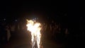 Bonfire in winter season in Bahria college, Karachi