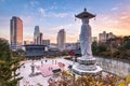 Bongeunsa temple in Seoul City, South Korea. Royalty Free Stock Photo