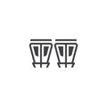 Bongo Drums vector icon