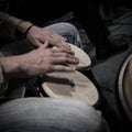 Bongo Player Close-up Royalty Free Stock Photo