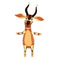 Bongo standing on two legs cartoon character.