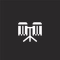 bongos icon. Filled bongos icon for website design and mobile, app development. bongos icon from filled music instruments Royalty Free Stock Photo