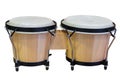 Bongos isolated on white background Royalty Free Stock Photo