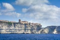 Bonifacio city seen from the sea, Corsica