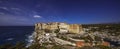 Bonifacio cityscape in a typical mistral windy day Royalty Free Stock Photo