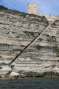 stairway of Aragon King in Bonifacio Town in the Corsica Island Royalty Free Stock Photo