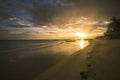  Sunset on a beach on Bantayan Island.