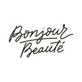 Bonjour beaute hello beautiful french lettering card