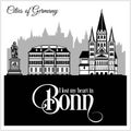 Bonn - City in Germany. Detailed architecture. Trendy vector illustration.