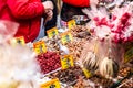 Bonn Germany 17.12.2017 Christmas market in the old town of Koblenz Selling traditional sweets
