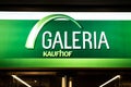 Bonn, Germany 17.12.2017 Company Logo above Entrance of Galeria Kaufhof store a German department store chain