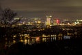 Bonn germany night citsycsape from above Royalty Free Stock Photo