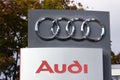 Bonn, North Rhine-Westphalia/germany - 19 10 18: audi sign in bonn germany