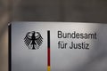 German Federal Office of Justice sign in Bonn germany