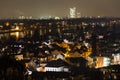 Bonn and the river rhine germany in a winters night Royalty Free Stock Photo