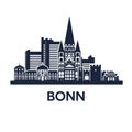 Bonn Skyline Emblem Royalty Free Stock Photo