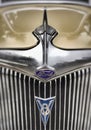 Bonnet and emblem of a restored 1934 Ford Sedan