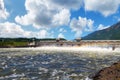 Bonneville Dam along Columbia River Gorge Royalty Free Stock Photo