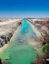 Potash Canal in Bonneville Salt Flats in Utah