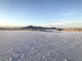Bonneville Salt Flats dried up lake