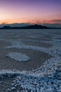 Bonneville Salt Flats at sunset outside Salt Lake City, Utah Royalty Free Stock Photo