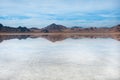 Bonneville Salt Flats, Tooele County, Utah, United States. Royalty Free Stock Photo