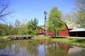 Bonneyville Mills, Windmill, and Barn Royalty Free Stock Photo