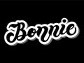 Bonnie. Woman`s name. Hand drawn lettering